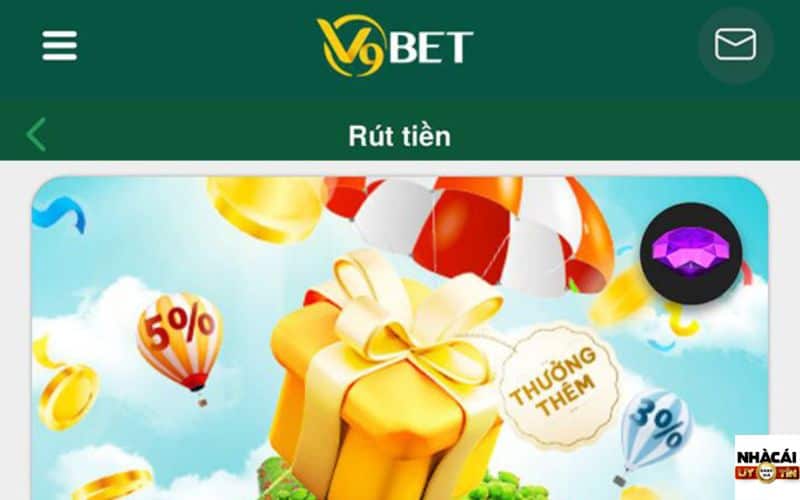 Ưu điểm khi rút tiền tại nhà cái V9bet